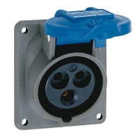 Prise murale d'appareillage industriel HYPRA 2P+T - 16 A - 72 x 64 mm
