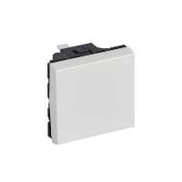 Permutateur 10AX 250V Mosaic 2 modules - blanc - Fonction : permutateur - Nombre de modules : 2 - Intensité : 10 A - Coloris : blanc