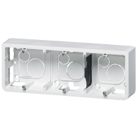 Cadre en saillie pour appareillage MOSAIC horizontal 1P 8M - 225 x 83 x 40 mm - blanc