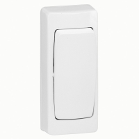 Interrupteur va-et-vient étroit - Fonction : va-et-vient - Nombre de modules : 1 - Intensité : 10 A - Coloris : blanc