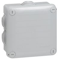 Boîte de dérivation carrée PLEXO - 105 x 105 x 55 mm - gris