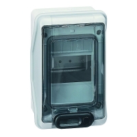 Coffret électrique étanche PLEXO 3 2+1 modules - 1 rangée - gris