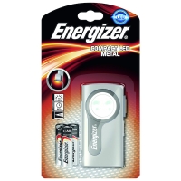 Lampe de poche LED à piles - metal - 28 lm - 3 piles AA incluses