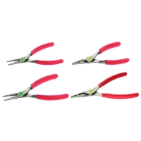 Jeu de 4 pinces à circlips intérieurs et extérieurs à becs droits PCSNJ4PB - 10 à 60 mm