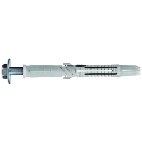 Cheville nylon rallongée PROLONG avec vis tête hexagonale et rondelle - Diamètre de la cheville : 16 mm - Longueur de la cheville : 240 mm - Épaisseur maximale de la pièce à fixer : 150 mm - boîte de 25