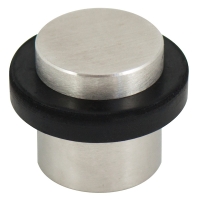 Butoir de porte à système antivol inox massif diamètre 42 mm hauteur 35 mm