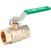 Vanne à boisseau sphérique femelle-femelle 577 NF poignée plate verte - 1"1/4 - 25 bar