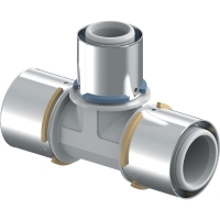 Té réduit pour tube multicouche PPSU S-Press à sertir 50-40-50