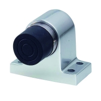 Butoir de porte renforcé à ressort aluminium argent 2024