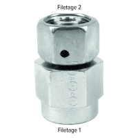 Union femelle série MAVE - G1/4" - 10 mm - acier - droit - BSPP - L - MAVE10LRCF