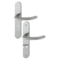 Ensemble plaque MARSEILLE 1138/300M F9 sur grande plaque (entraxe 195 mm) - 40 mm - condamnation - inox