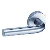 Ensemble sur rosace LC1 3E530 avec béquille double - 40 mm - bec de cane - inox