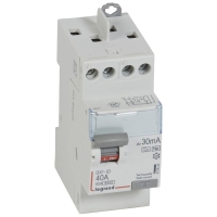 Interrupteur différentiel DX3-ID - arrivée haute et départ haut à vis - 2P 230V - 40A type F 30mA - 2 modules