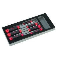 Module mousse 1/3 avec 7 tournevis Plat et Pozidriv®