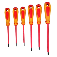 Jeu de 6 tournevis plat et Pozidriv® isolés 1000 Volts ZTB-J6Z