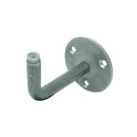 Support de rampe coudé à souder avec épaulement acier brut