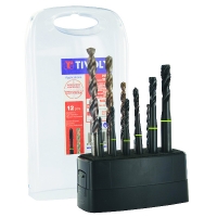 Coffret de taraud / foret HSS - Plage de diamètres 3 à 10 mm - Nombre de pièces 12