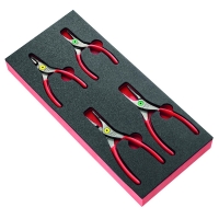 Module de 4 pinces à circlips intérieurs à becs droits 10 à 60 mm et extérieurs 12 à 60 mm
