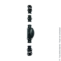 Crémone en applique RY 16 en fonte pour tringle de 16 x 5 mm époxy noir