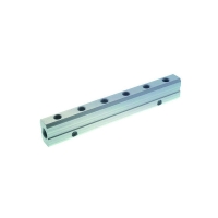 Nourrice de distribution double série 6048 - 1/2 - 1/8 - 4 mm - aluminium