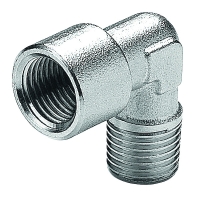 Equerre A10P - Matière : laiton nickelé - Angle : 90 ° - Filetage : 1/4" - Diamètre de passage : 8 mm