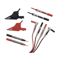 Pointes touche multimètre 2 en catégorie II et 2 catégorie IV avec 2 cordons PVC rouge/noir et 2 pinces crocodiles rouge/noir