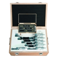 Jeu de micromètres d'extérieur col de cygne série 103 - Étendue : 0 à 150 mm - Précision : +/- 2 µm - Quantité par set : 6