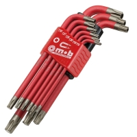 Jeu de clés mâles Torx et Resistorx - Diamètre minimal et maximal de la tête : T10-T50 - Gainée