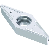 Plaquette de tournage positive carbure VBMT-M3 - Longueur d'arête de coupe : 16 mm - Épaisseur : 4,76 - Rayon : 0,4 mm - Revêtement : CVD - TP2501