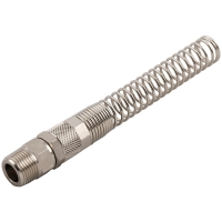 Raccord à compression orientable droit mâle avec ressort de protection 1026 - 1/4 - 6 mm - laiton nickelé