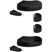 Kit supports DS7332 pour tube DIVA 7401 diamètre 40 mm noir mat RAL 9005