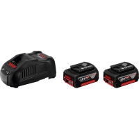 Pack batteries et chargeur pour outillage électroportatif TWIN PACK GBA 18V + GAL1880 CV - 2 batteries 18V 5Ah - chargeur rapide