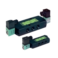 Distributeur électropneumatique à tiroir série 551 - 5/2 - monostable - G1/4" - 24VDC - SGG551A017MS.24/DC