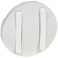 Enjoliveur étroit CELIANE pour double interrupteur - blanc