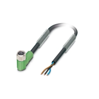Câble pour capteur et actionneur série SAC - coudé - femelle - M8 - extrémité nue - 3 pôles - PVC - 10 m - SAC-3P-10,0-PVC/M 8FR