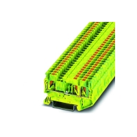 Bloc de jonction série PT-TWIN - Push-in - 1 étage - 2,5 mm² - vert/jaune - PT 2,5-TWIN-PE