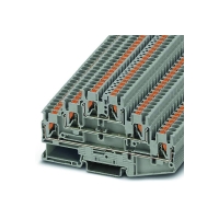 Bloc de jonction à plusieurs étages série PT-3L - Push-in - 3 étages - 2,5 mm² - Gris - PT 2,5-3L