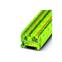 Bloc de jonction série PT - pour conducteur de protection - Push-in - 1 étage - 4 mm² - vert/jaune - PT 4-PE