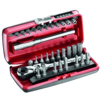 Coffret d'embouts de vissage 1/4" avec cliquet R.180J31PB - 61 pièces