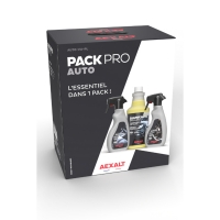 Nettoyant automobile PACK AUTO PRO - Nettoyant intérieur ALL CLEANER en vapo 500 mL + shampooing carrosserie BRILLAEX en bidon 1 L + nettoyant jantes JANTAEX en vapo 500 mL