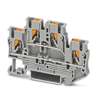 Bloc de jonction série PTTB - Push-in - 2 étages - 2,5 mm² - Gris - PTTB 2,5