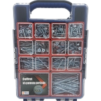 Coffret de 845 Vis panneau particule (Vis Agglo) Tête Fraisée Pozidriv® Zingué