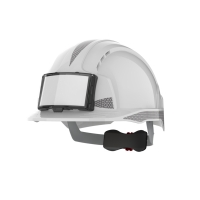 Casque de protection EVOLite® ventilé avec porte-badge et CR2 - blanc