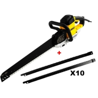 Scie alligator 1700W 450mm avec lot de 10 lames DT2976