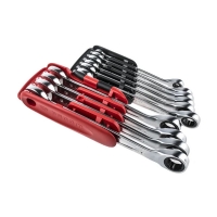 Étui de 10 clés mixtes à cliquet à fourche rapide 467BR.JP10PB - 8 à 19 mm