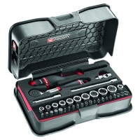 Coffret de douilles 1/4" avec cliquet R.161-6M6PB - 37 pièces