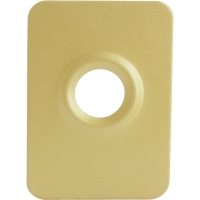 Contre-plaque de sécurité pour verrou - Entraxe des fixations largeur : 38 mm - Entraxe des fixations hauteur : 70 mm - à bouton