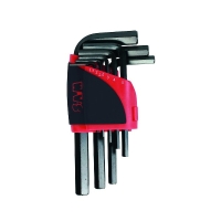 Râtelier de 9 clés mâles courtes 6 pans bruni 62-R9AZ - 1,5 à 10 mm