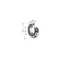 Roulement à billes à contact oblique à 1 rangée série 7000-B-XL-TVP-UA - Diamètre intérieur : 35 mm - Diamètre extérieur : 80 mm - Largeur : 21 mm - Angle de contact : 40°