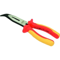Pince à bec demi-rond VDE isolée 1 000 V manche bi-matière  - Longueur totale : 200 mm
